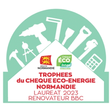 Teci Bois Isolation remporte le trophée Chèque Eco Energie Normandie dans la catégorie “Rénovation BBC Biosourcé 2023“ 